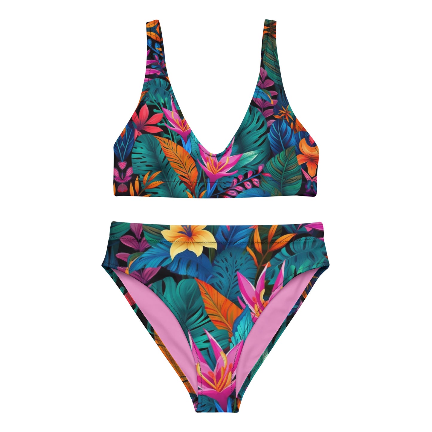 Terra Flora - jardín del éxtasis - Recycled high-waisted bikini