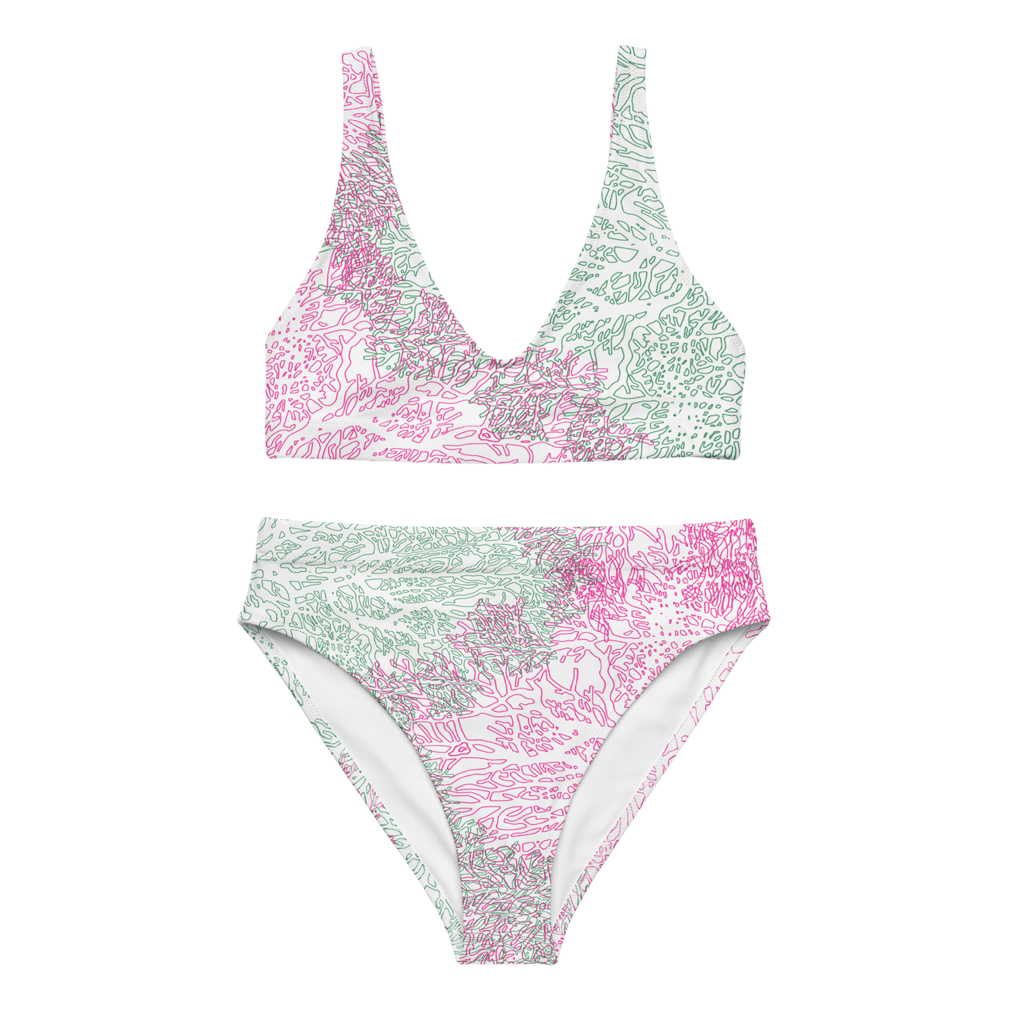 Neso Pink Coral - Recycled high-waisted bikini