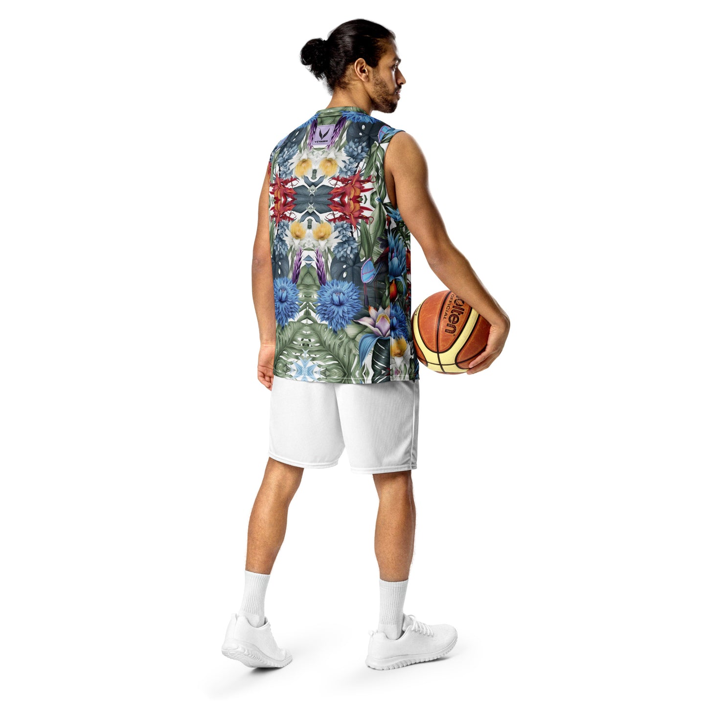 Terra Flora - pájaros del paraiso - เสื้อบาสเก็ตบอลผู้ใหญ่รีไซเคิล