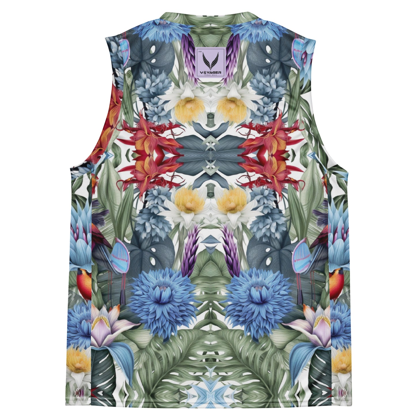 Terra Flora - pájaros del paraiso - เสื้อบาสเก็ตบอลผู้ใหญ่รีไซเคิล