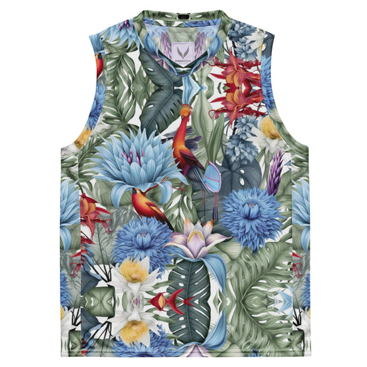 Terra Flora - pájaros del paraiso - Recycled Unisex basketball jersey