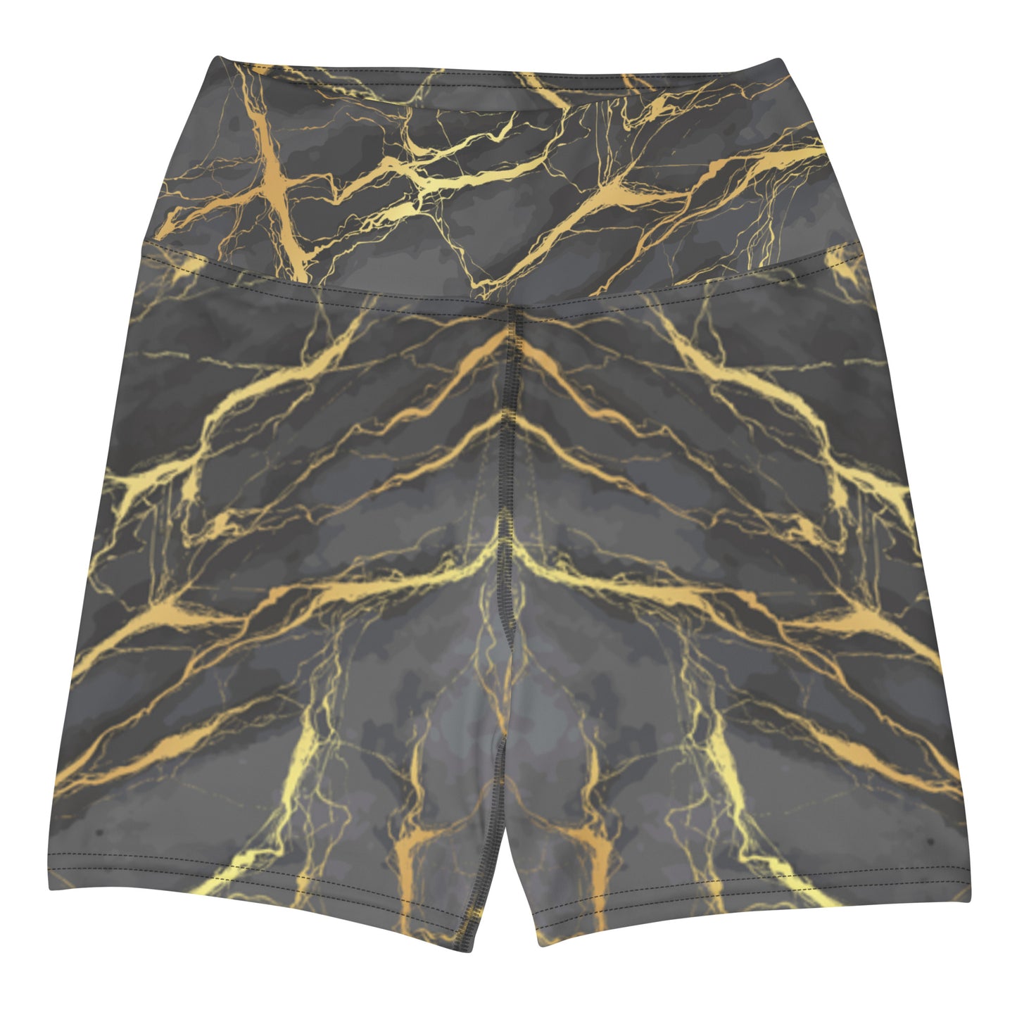 Gold Vein High-Waisted Shorts