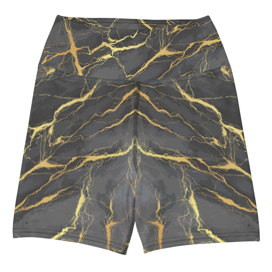 Gold Vein High-Waisted Shorts