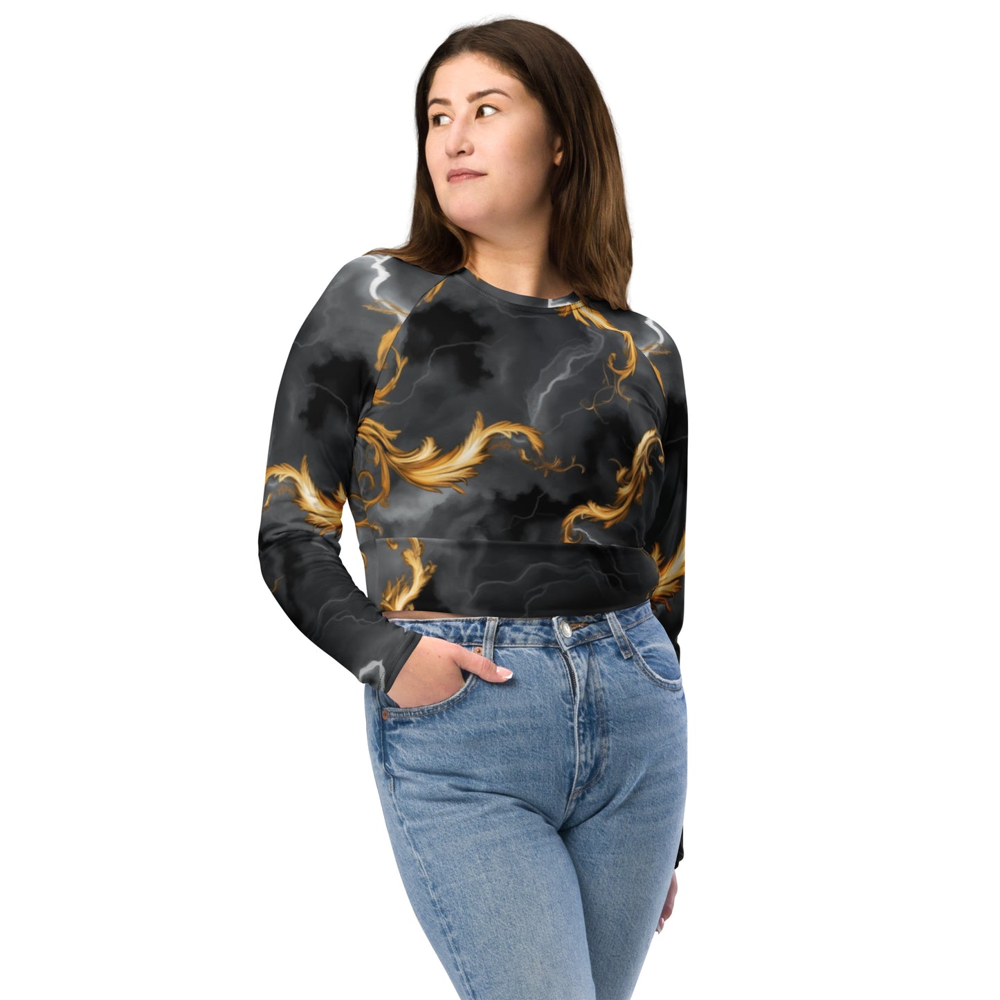 Celestial Cyclone Long Sleeve Crop Top