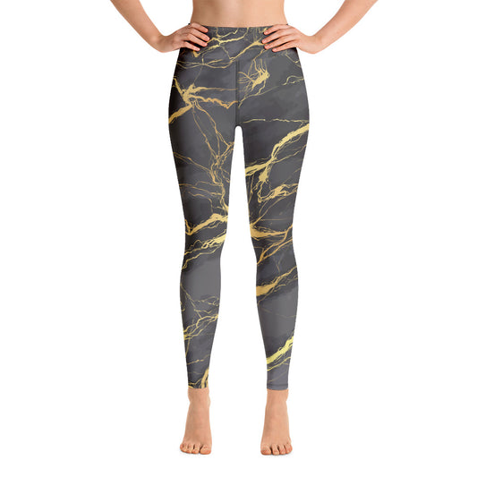 Gold Vein High-Waist Leggings